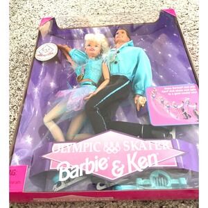 Barbie Ice Skating Dolls Olympic Barbie & Ken 1997 NIB